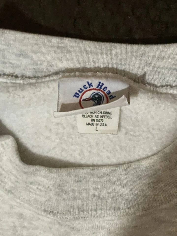 Винтажный свитшот 90-х Duck Head University с круглым вырезом размер большой - Изображение 4 из 4