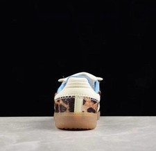 Wales Bonner Men's Cheetah Print Sambas Size 10 Blue With Box Men