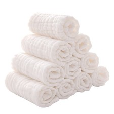 Baby Muslin Washcloths -6 Layer Soft Absorbent Face Towel - Natural Newborn W...