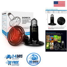 Reptile Heat Bulb Ceramic Emitter 100W 2 Pack E26 No Light for Bearded Dragon