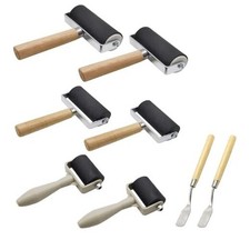 8 Pack Rubber Roller - Brayer Rollers with 3 Size for Crafting Brayer Rollers