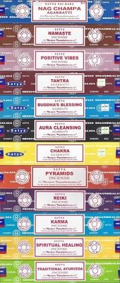 Set of 12 Nag Champa Namaste Positive Vibes Tantra Buddha Blessing Aura... 