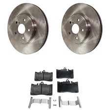 Front Brake Disc and Pad Kit For 2001-2006 Lexus LS430 Ceramic Plain Surface