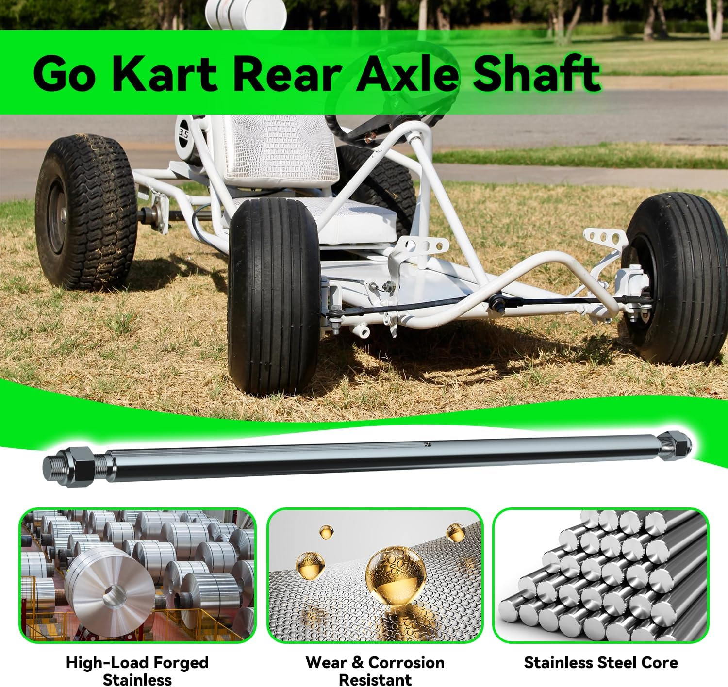 44" Go Kart Live Axle Kit for ATV Quad 4 Wheeler Dune Buggy Parts ...