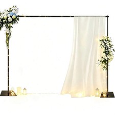 NEW Adjustable Backdrop Stand Kit 6.5ft X 10ft, Heavy-Duty Metal Frame With Flat
