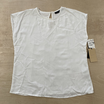 NWT Halogen White Sleeveless Top Blouse Size M