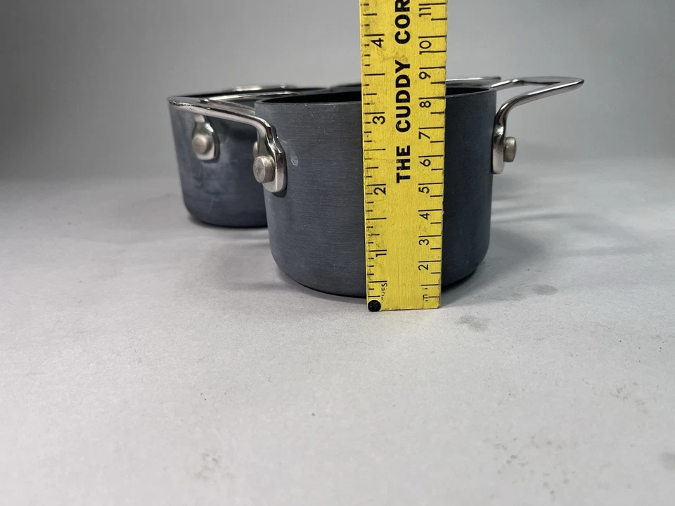 Cook's Essentials 5/8 Quart Non Stick Cookware Mini Sauce Pans, 4" lot of 3 - Image 3 of 4