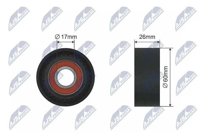 V-belt tensioner roller RNK-BM-033 NTY for BMW 3 5 Touring 5 3 Touring X5 7 X6