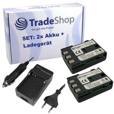 2x AKKU+ LADEGERÄT für CANON 350D 400D G7 G9 NB-2LH NB-2L 2L5 BP-2L12 2L14 2L18