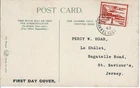 1943 (1 June) Jersey 1d Views On Havre des Pas Postcard FDC