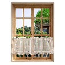 Boho Valance Curtains for Kitchen, Boho Tassel Kitchen 39"W x 20"L Pack of 1