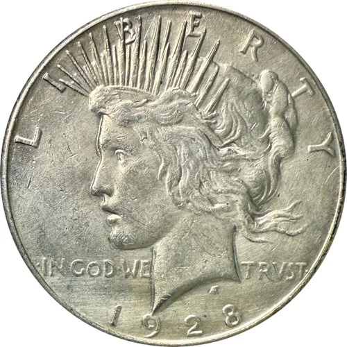 1928 S Peace Dollar AU / BU details Cleaned ***READ DESCRIPTION***