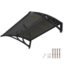 Yescom 39"X29" Window Awning Door Canopy Cover UV30+ Rain Patio Outdoor Brown