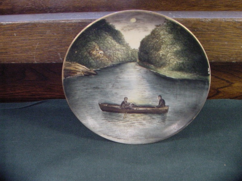 Antique Tradewater River Dawson Springs Ky Souvenir Porcelain 6" Plate Kentucky