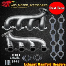 Cast Iron LS Swap Exhaust Manifold Headers Fits Chevy LS1 LS2 LS3 4.8L 5.3L 6.0L