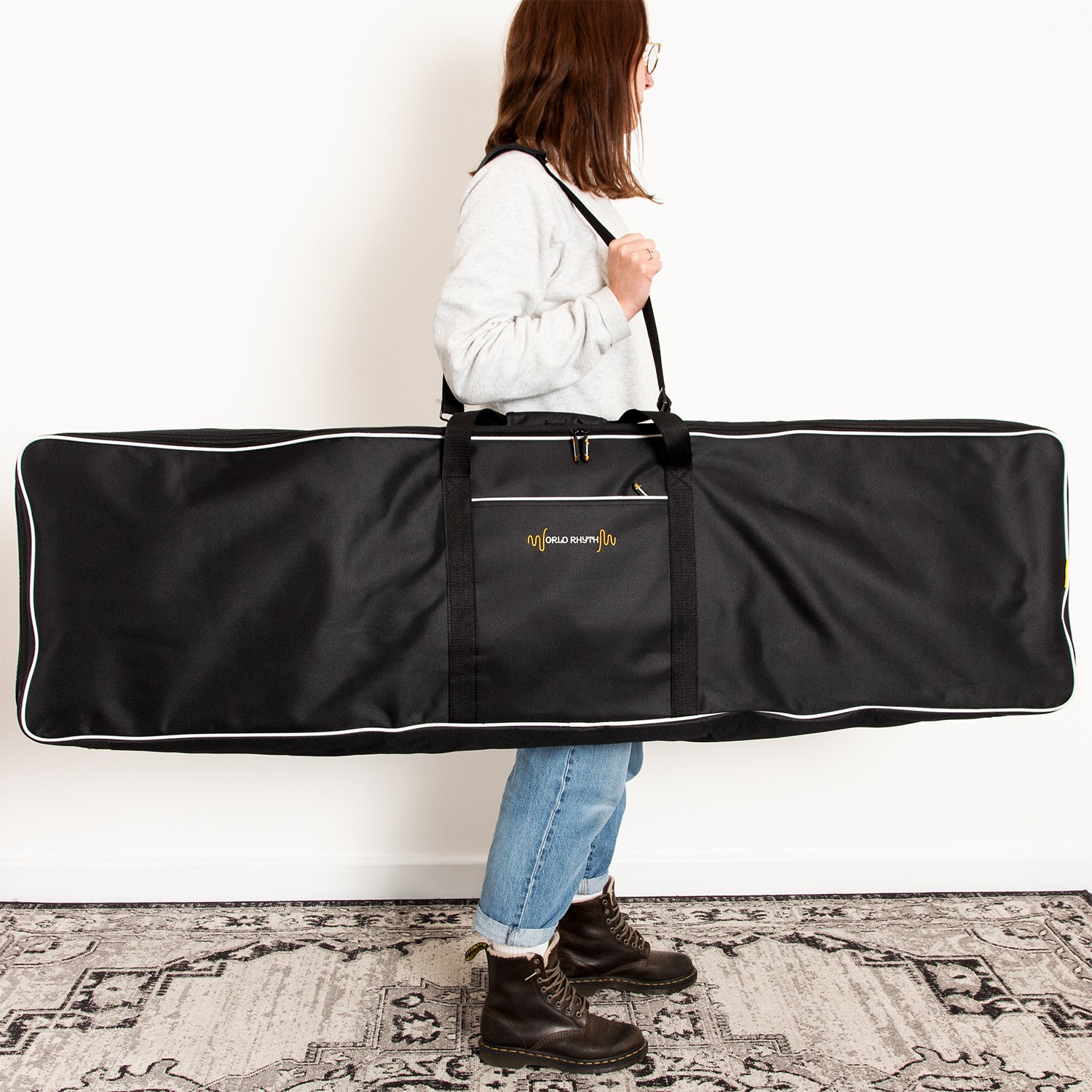 World Rhythm WR-107 Borsa per tastiera con tracolla - 1460 x 388 x 175 mm foto 6