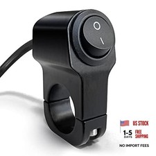 Motorcycle Handlebar Switch2V Waterproof Aluminum Alloy Style A-Black 1 Piece 1