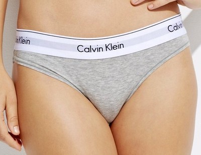 CALVIN KLEIN Modern Cotton Grey White Black Bikini Panty Womens S 5 M 6 L 7 XL 8