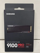 NIB SAMSUNG SSD 9100 PRO with Heatsink 1TB PCIe 5.0x4 M.2 2280 MZ-VAP1T0CW