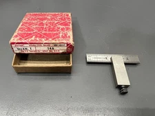L.S. STARRETT 14A 2.5" HARDENED MACHINIST DOUBLE STEEL SQUARE - VGC - USA