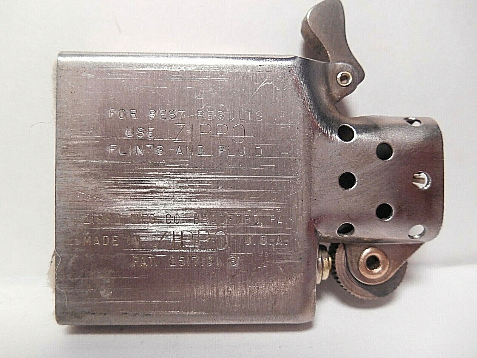 VINTAGE ZIPPO 1964 PAT 2517191 CIGARETTE LIGHTER TOWER CHEMICALS