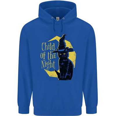 Child of the Night Halloween schwarz Katze Hexe Herren 80 % Baumwolle Hoodie