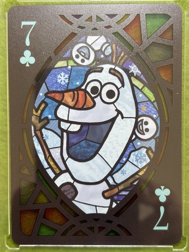 Olaf DISNEY Frozen STAINED GLASS REFRACTOR 2023 Disney 100 Tenyo JAPAN Lorcana - Picture 14 of 24