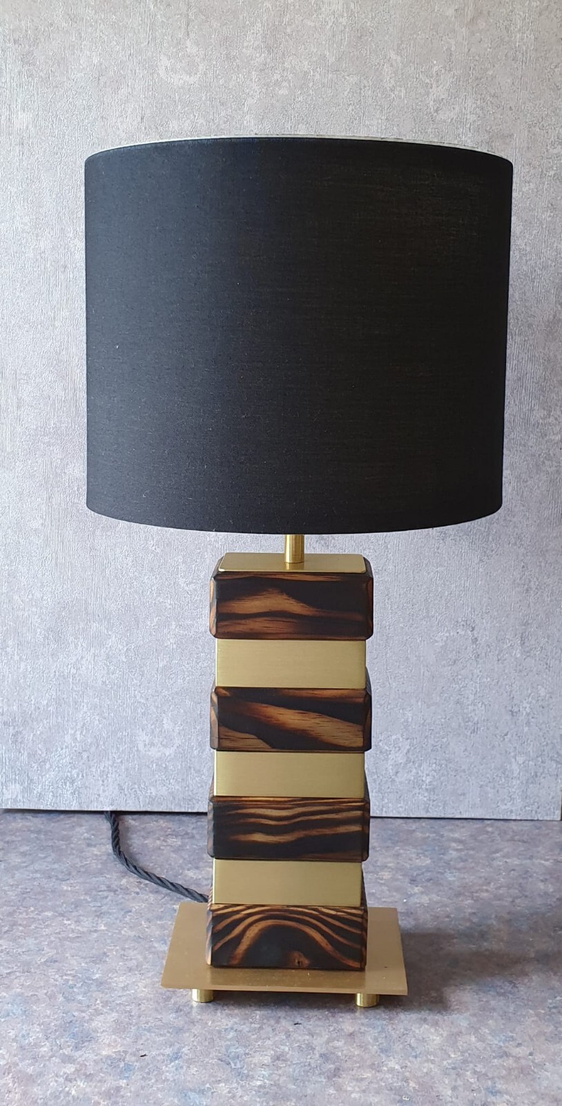 Rustic Pair table lamps eBay