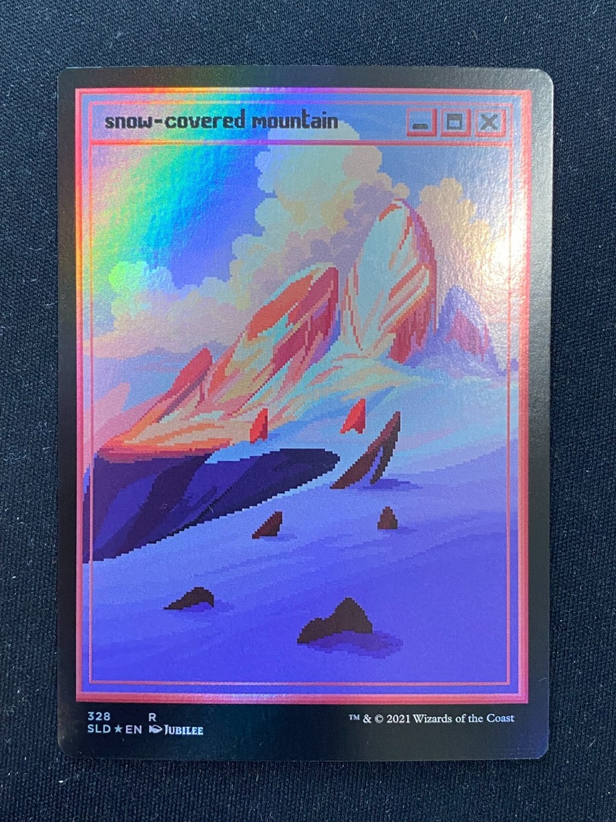 MTG Secret Lair PixelLands.jpg 通常版 Snow-Covered Mountain - PixelSnowLands.jpg Pixel Lands