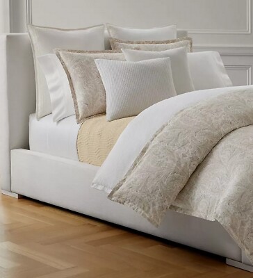 Ralph Lauren アイボリー ベッドカバー レース付き クイーンサイズ RALPH LAUREN Marah Paisley Reversible 3-Pc. Comforter Set Queen