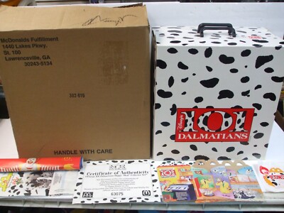 Disney 1996 McDonald's 101 Dalmatians Happy Meal Complete Collector Set w/Extras