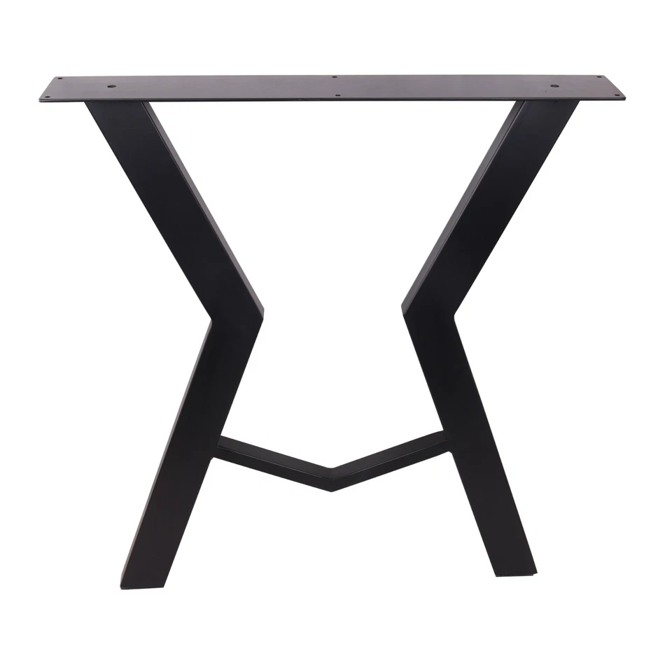2 x 28" Patas de Mesa de Comedor,Cocina Industrial Patas de Acero,Patas de Mesa de Oficina,Negro Foto 2 de 4