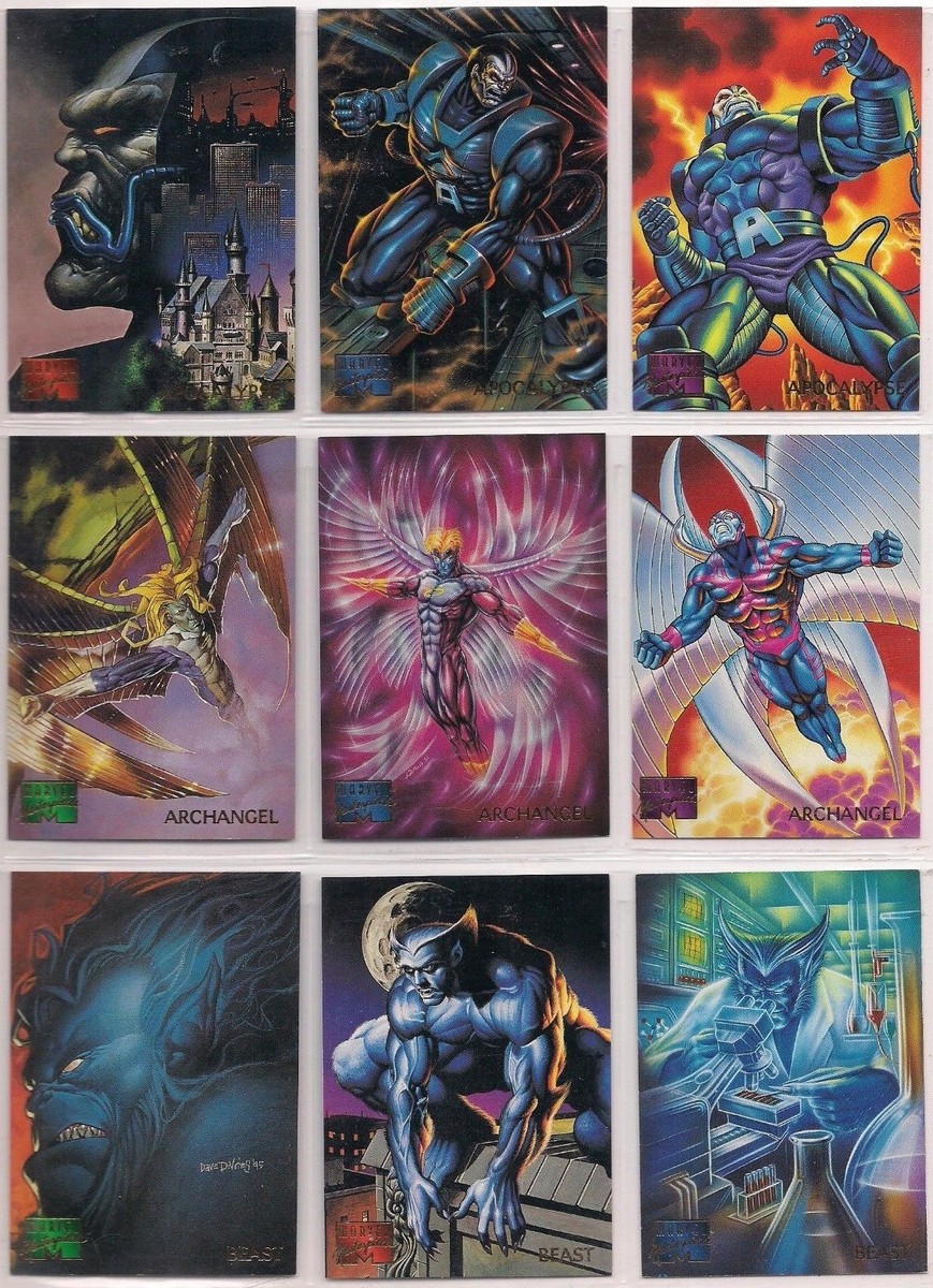 1995 Marvel Masterpieces X-Men Avengers You Pick the Base Card, Finish Your Set