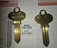 Corbin 1001EN, CO7, 01EN, 5CO1, 5 pin Series Master, Vintage (1) Key Blank.