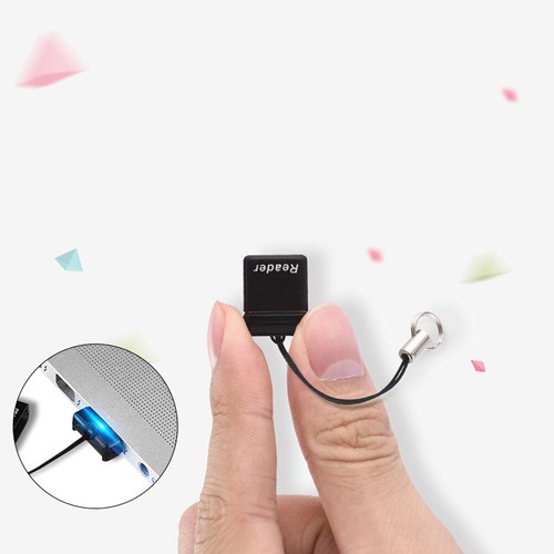Mini Size Keychain Super Speed USB 2.0 for Micro SD SDXC TF Card Reader Adapter - Picture 6 of 13
