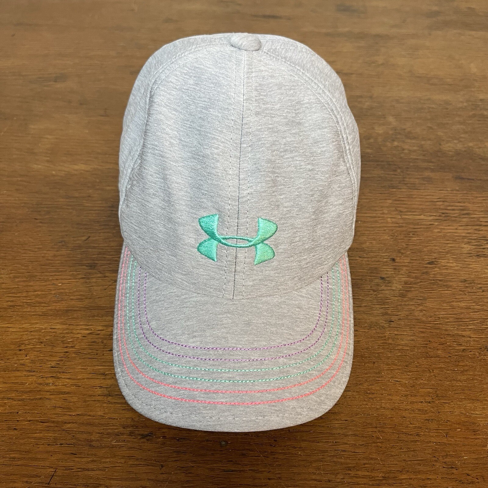 Under Armour Hat Cap Gray Polyester Strapback One… - image 1
