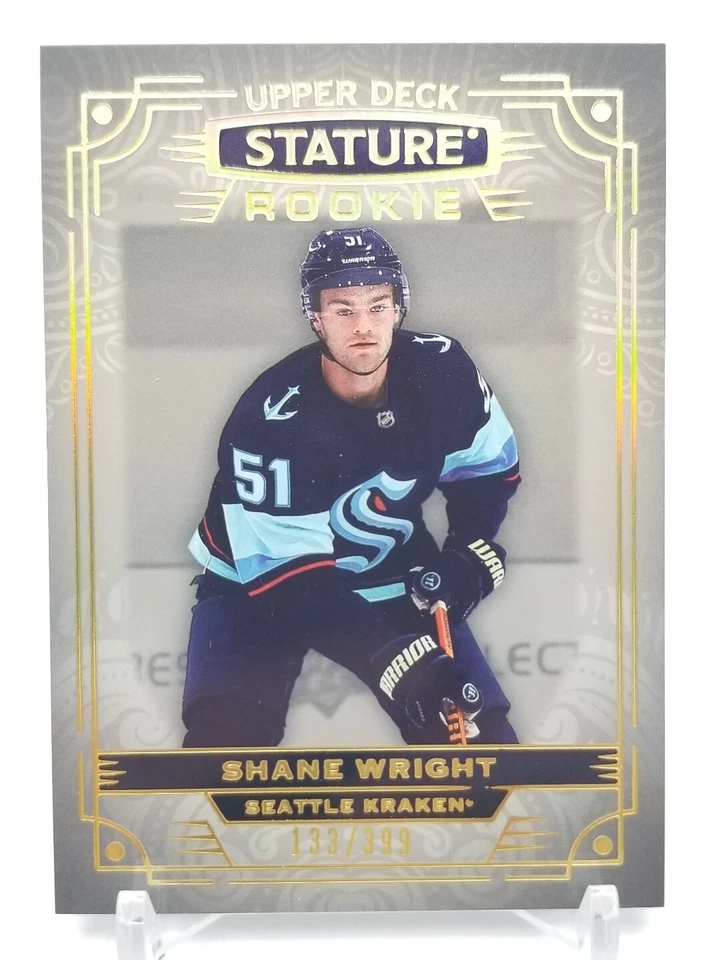 2022-23 Upper Deck Stature SHANE WRIGHT Rookie RC /399 Seattle Kraken #106 NHL - Image 2 of 4