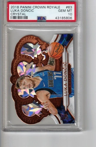 2018 Panini Crown Royale Crystal / 99 # 63 Luka Doncic RC PSA 10