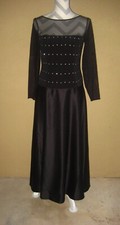 JS Collections black mesh/satin rhinestone bo...