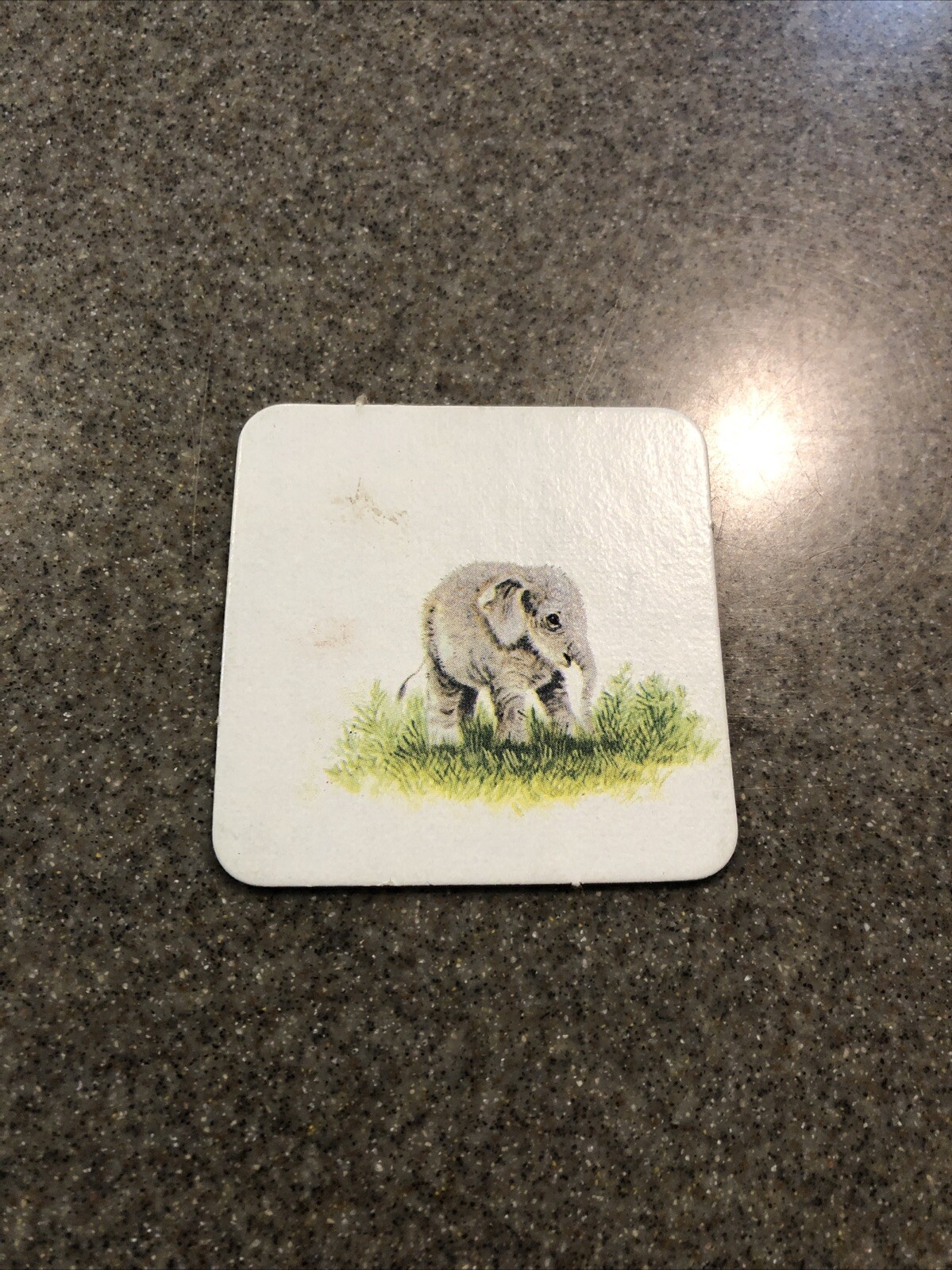 Vtg 1980 Milton Bradley Animal Families Memory Replacement Card Elephant Baby