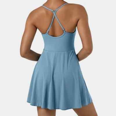 navy blue dress for baby girl HALARA Softlyzero Plush Backless Active Dress NWT sun baked NWT sz L main image 1