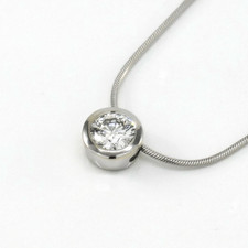 CHRIST Collier Solitär + Kette 585/- 14k Weißgold Brillant ca. 0,60ct. -1570