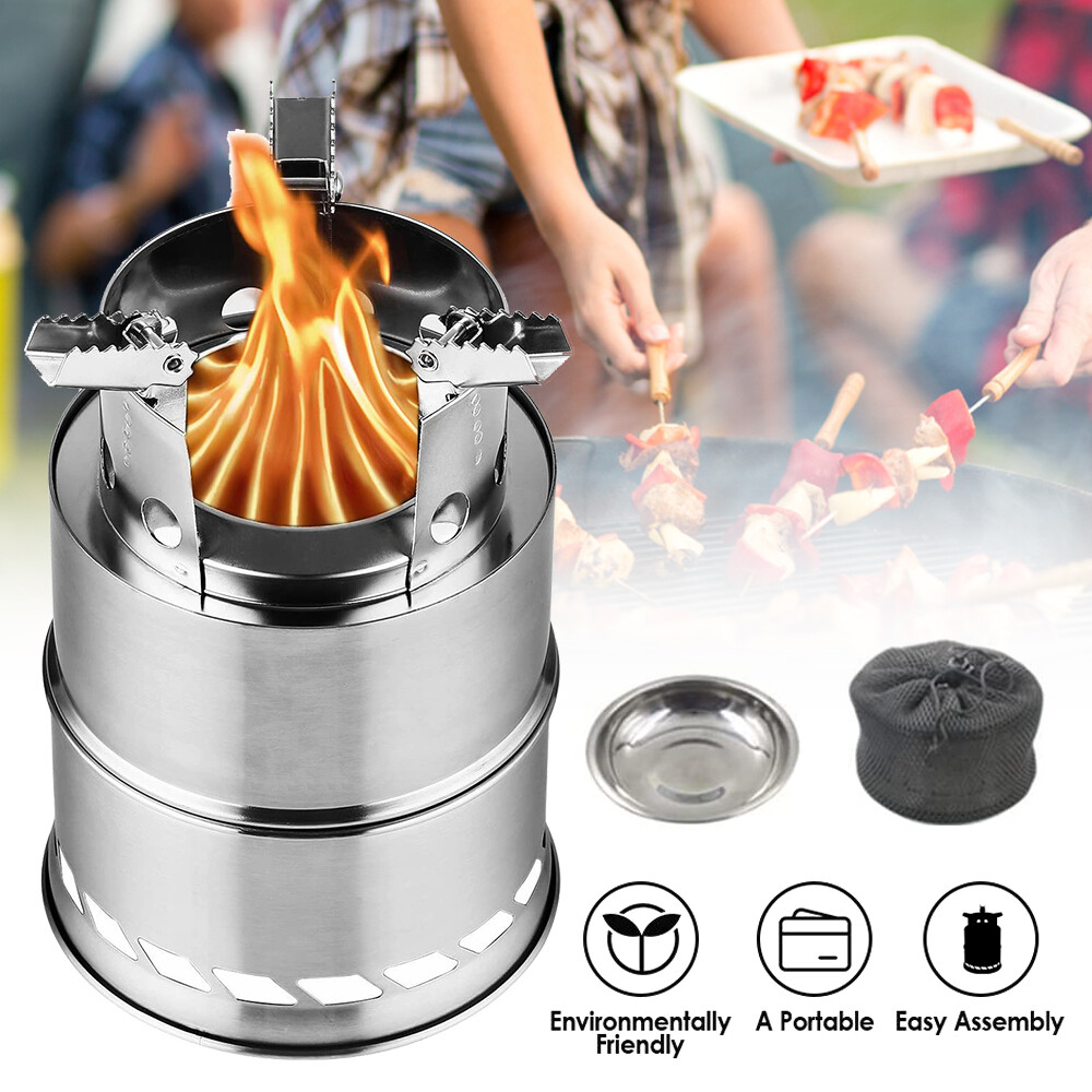 Outdoor Portable Wood Burning Stove Stainless steel Stove Party Camping