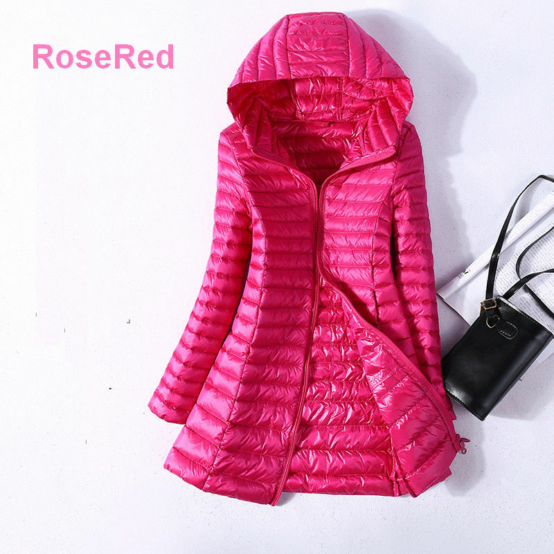 Knee Length Womens Down Jacket With 90% White Duck Down Fill Hooded Winter Coat In Korean Style From Womens Down & Parkas - Price 124.21 - Foto 13