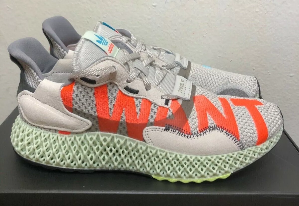 Adidas zx 4000 4d i want top i can (grau  rot  blau)