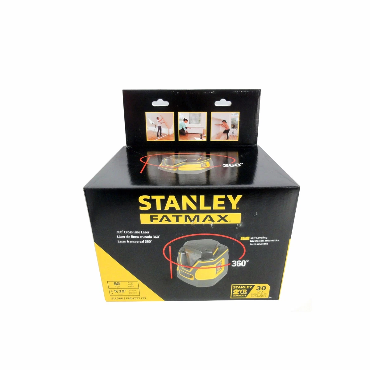 NEW Stanley FatMax 360 Line Laser Level with Cross Line NEW SLL360 FMHT77137
