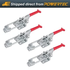 POWERTEC Heavy Duty Adjustable Latch-Action U Bolt Self-lock Toggle Clamp 4 PK