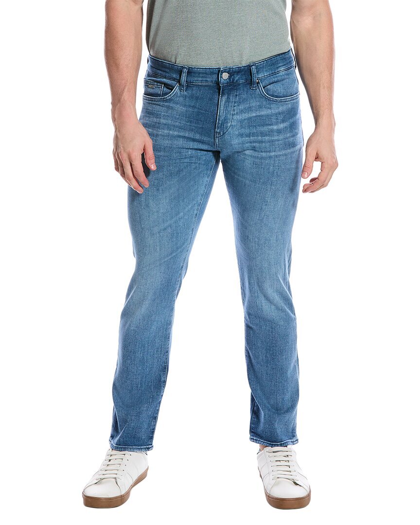 Мужские джинсы Boss Hugo Boss Delaware бирюзового цветацвета морской волны Slim Fit 20790₽