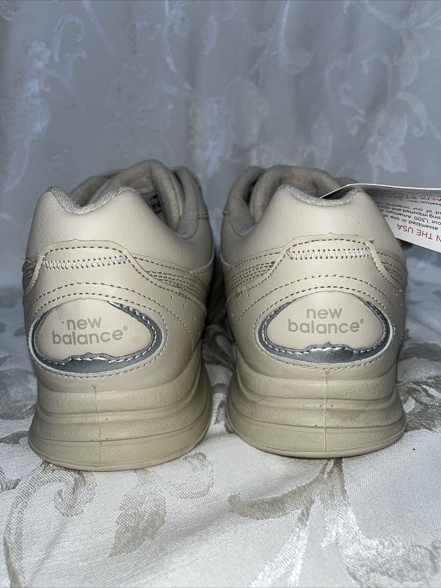 New Balance 577 Men Walking DSL-2 Shoe Beige Leather Hook Loop