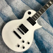 Electric Guitar White Color Rosewood Fretboard Mahogany Body Black Hardware ESP
